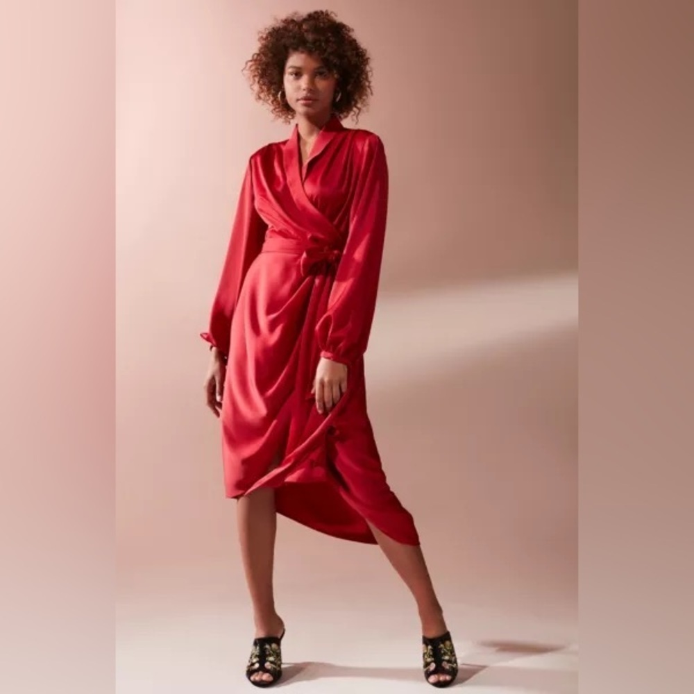 C/meo Collective Influential Wrap Midi Dress (105)